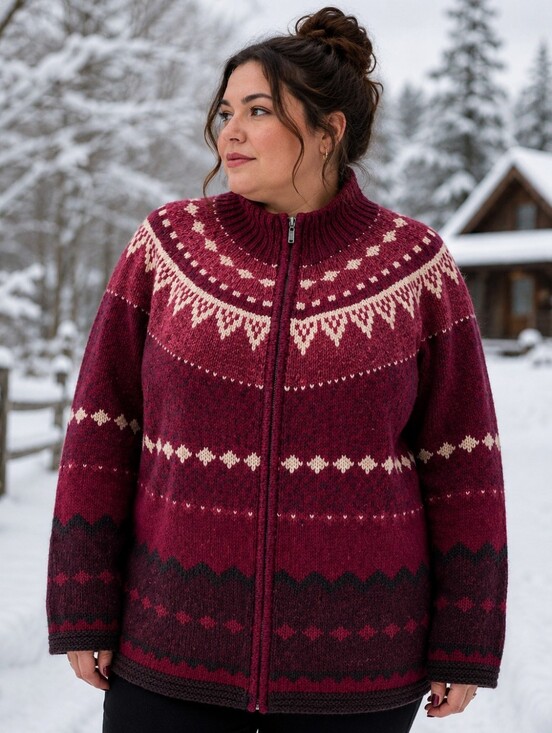 Lands' End Sweaters - Lands End Wool Full Zip Cardigan, Size 1X
